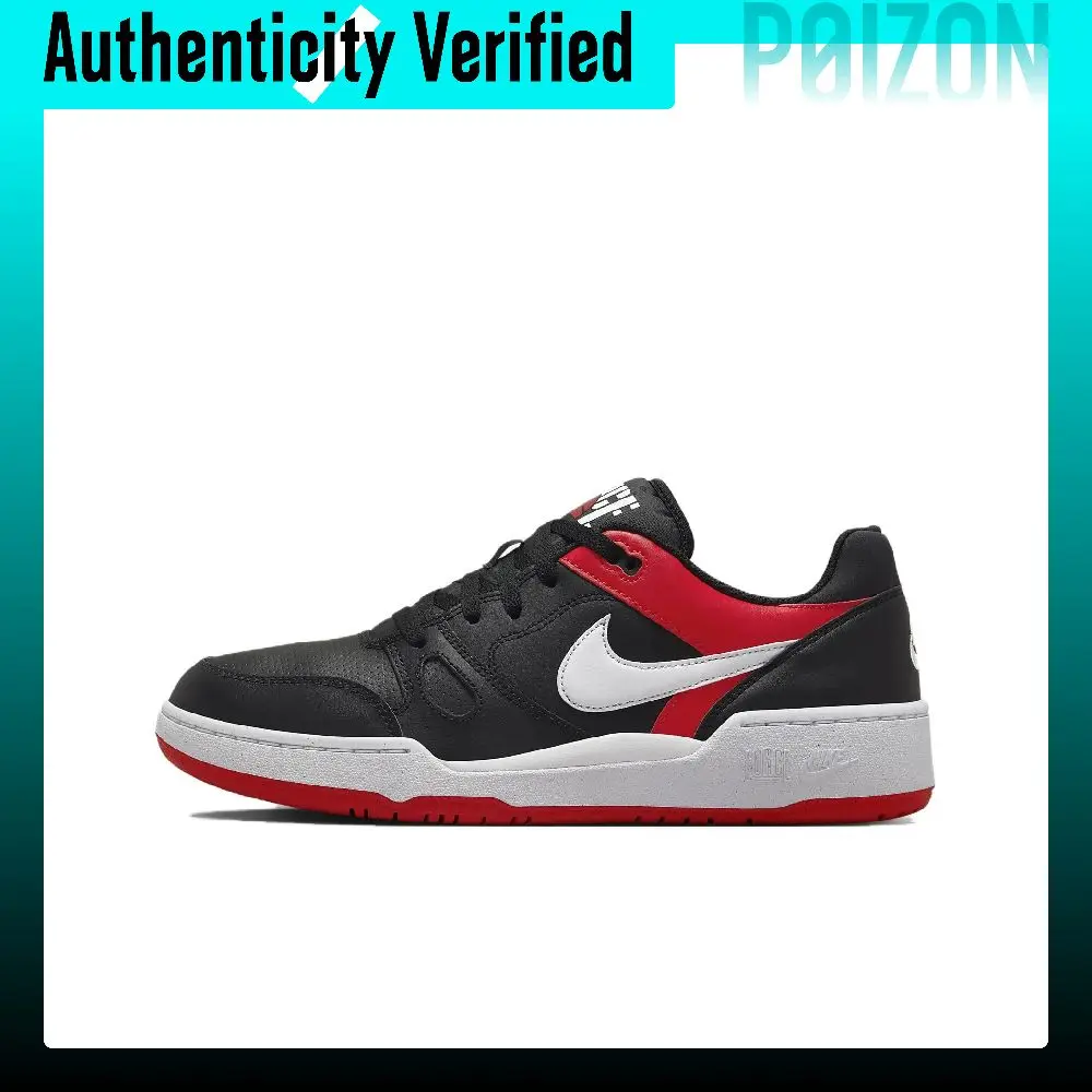 Nike Full Force Low top Skateboard Shoes Men's Black Red FB1362-003