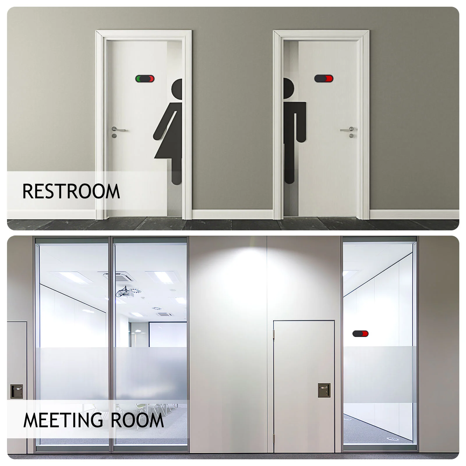 Privacy Sign Vacant Occupied Door Indicator Sign for Home Office Restroom Hotels Conference Signboard