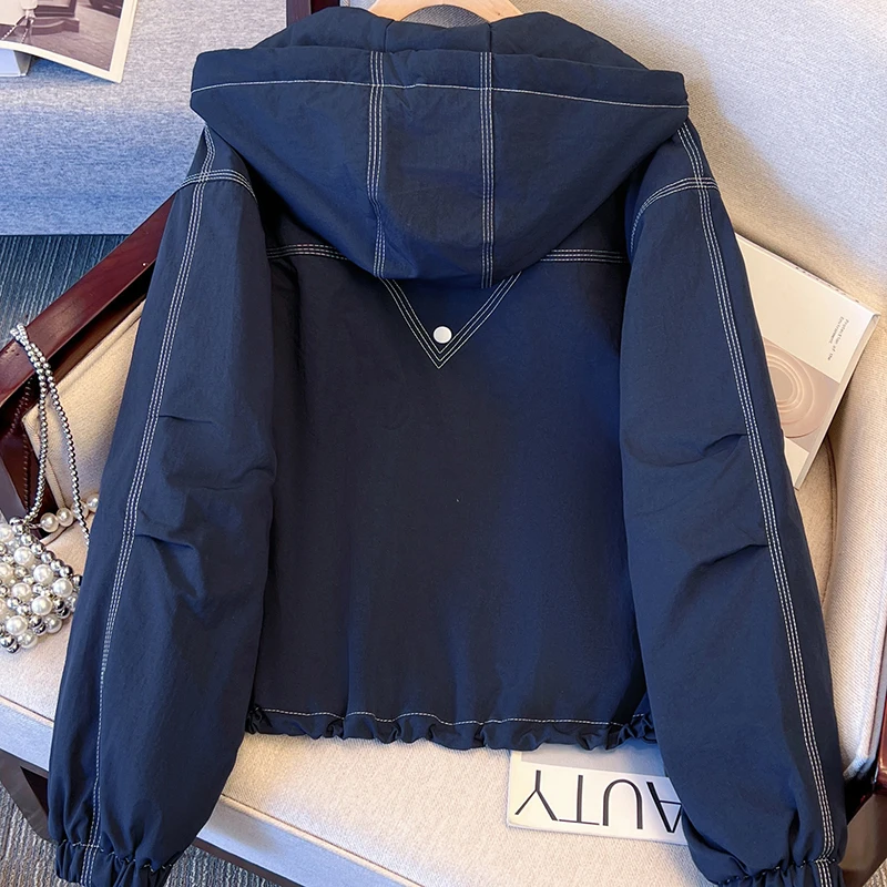 2025 New Fashionable Hooded Coat Autumn Winter Trendy Unisex Cotton Jackets Daily Casual Versatile Thickened Outerwear