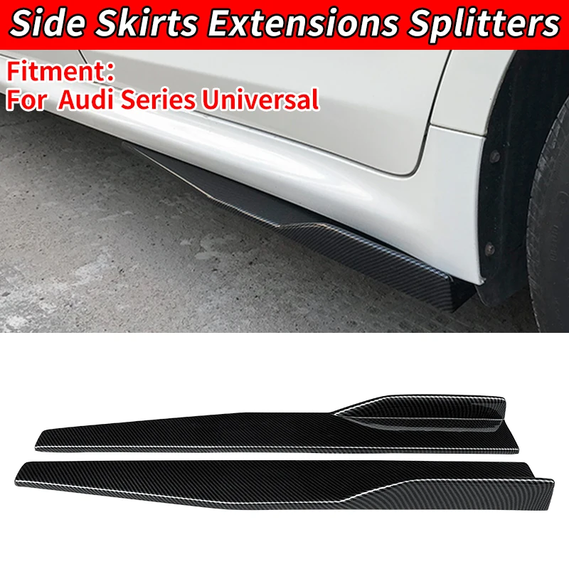 

For Audi Series A3 A4 B8 B6 A6 C6 A5 B7 Q5 C5 8P Q7 TT C7 A1 Q3 S3 A7 A8 Universal Side Skirt Car Bumper Diffuser Spoiler Aprons