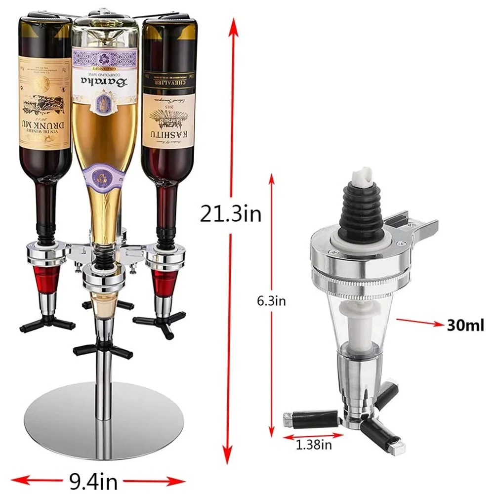 2/4 Bottle Rotating Liquor Dispenser,Rotate Beverage Liquor Whiskey Dispenser,Standing beer Drink Alcohol Shot Wine Rack for Bar