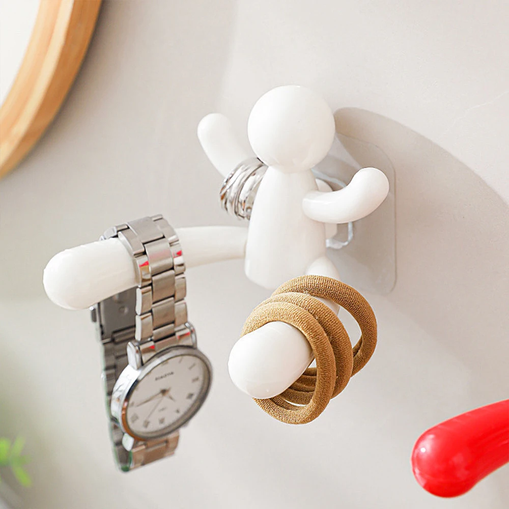

Creative Cartoon Wall Shelve Jewelry Organizer Hair Accessory Storage Rack Phone Holder Ring Key Storage Bathroom Organizer Hook