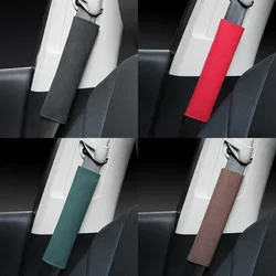 2Pcs Alcan tara Car Interior Accessories Seat Belt Soft Safety Belt Shoulder Straps Cover Breathable Protection Padding Cushion