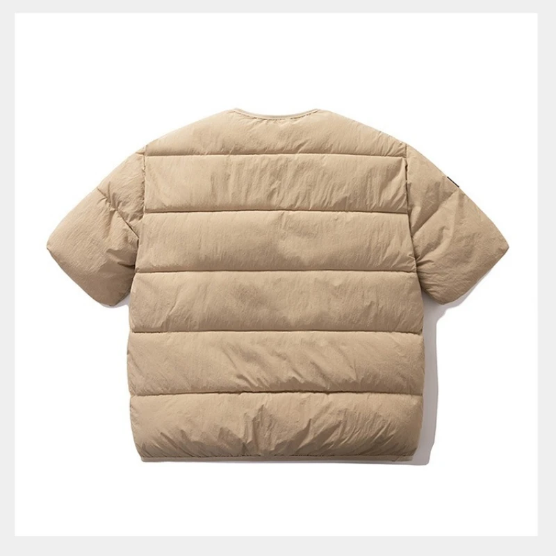 سترات الموضة الكورية الدافئة الرجال والنساء نصف كم سترة جاكيتات الشتاء موضة زوجين القطن سترة مبطنة معاطف الصدريات الدافئة
