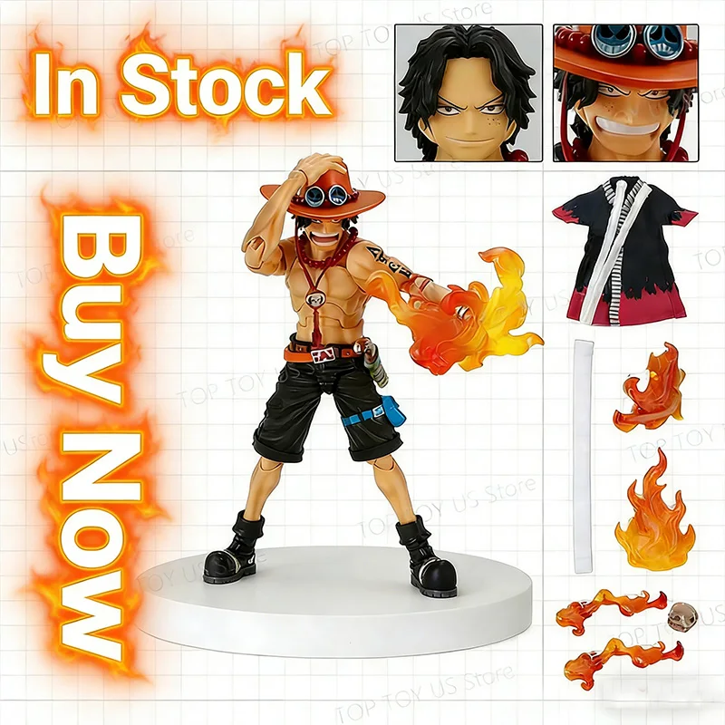

Фигурка SHF One Piece Портгас Д. Эйс «Огненный Кулак» 17 см, подвижная, из ПВХ, коллекционная, аниме-модель, игрушка, подарок