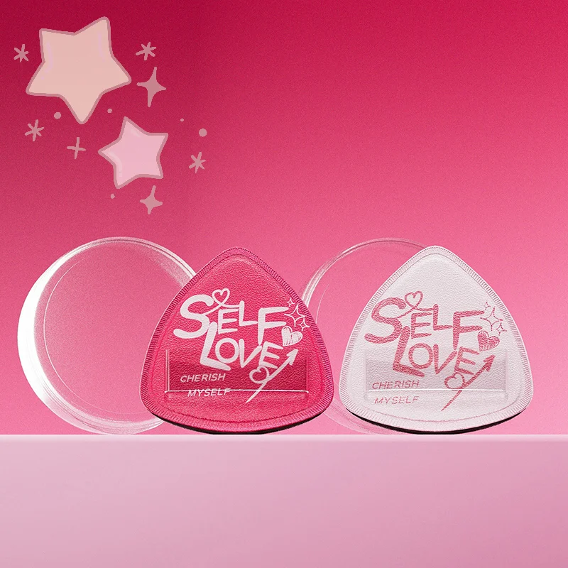 1/2 قطع مسحوق نفخة الوجه ماكياج الإسفنج لينة مثلث مسحوق نفث فضفاض مسحوق الجسم مسحوق التجميل الأساس الإسفنج حزمة #1