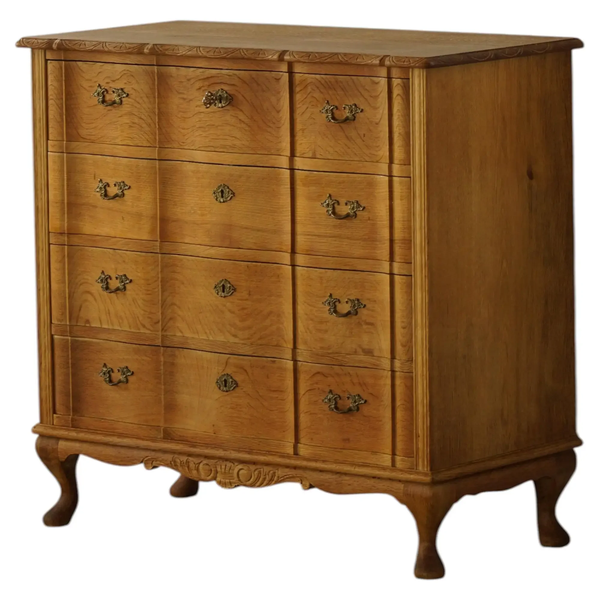 #American Solid Wood Chest of Drawers, Hand-carved Storage Cabinet, Direct From Factory with Customization Available