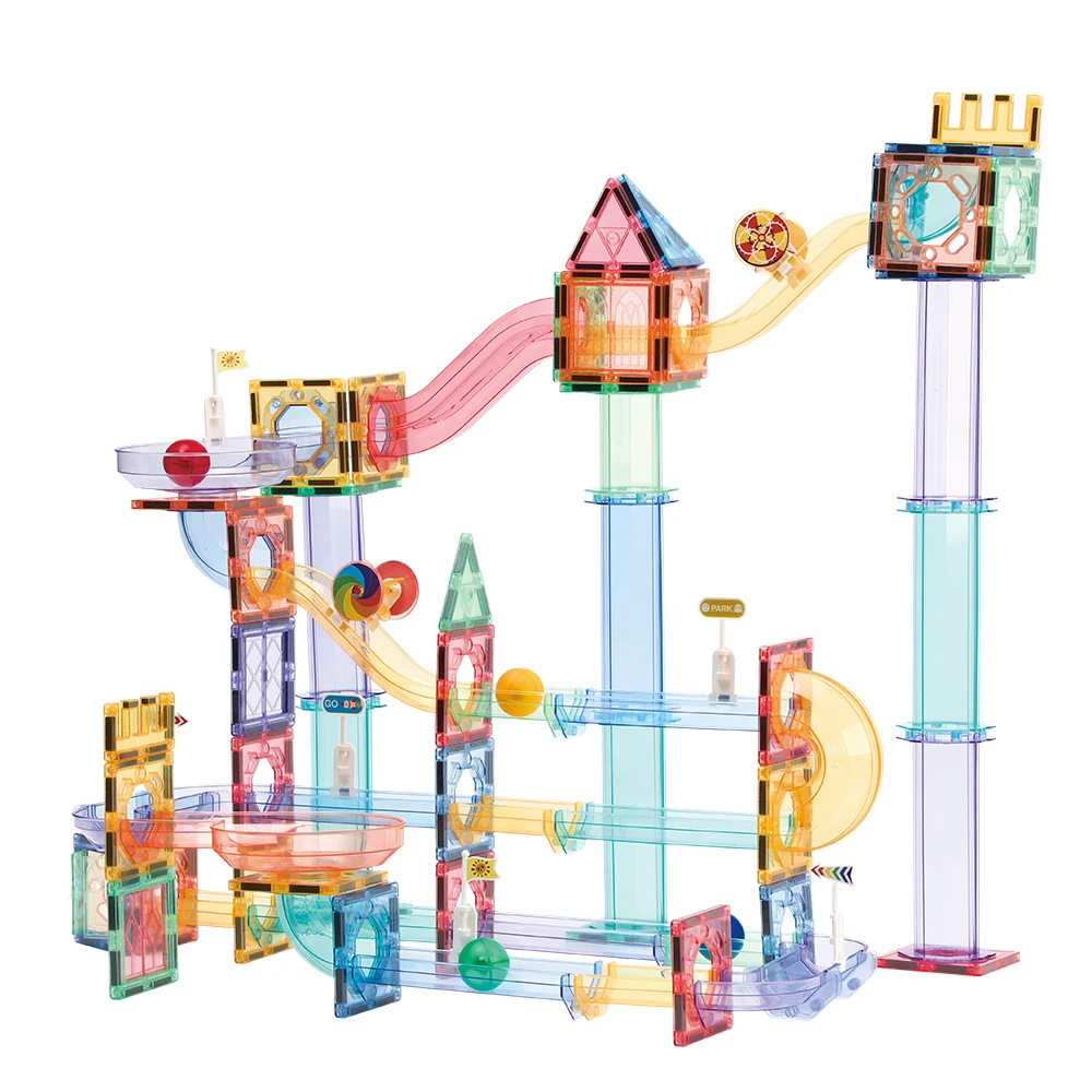 

Factory Wholesale ODM/OEM New Marble Run Toy Magnetic Construction Blocks STEM Educational Magnetic Building Tiles For Children