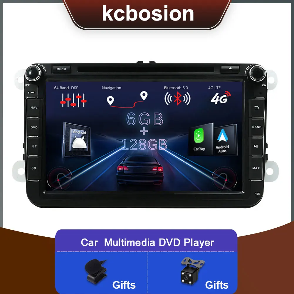 For VW / Volkswagen Skoda Octavia golf 5 /6 touran passat B7 polo Jetta Santana Polo Android Car Radio 4G WiFi Carplay 2din GPS