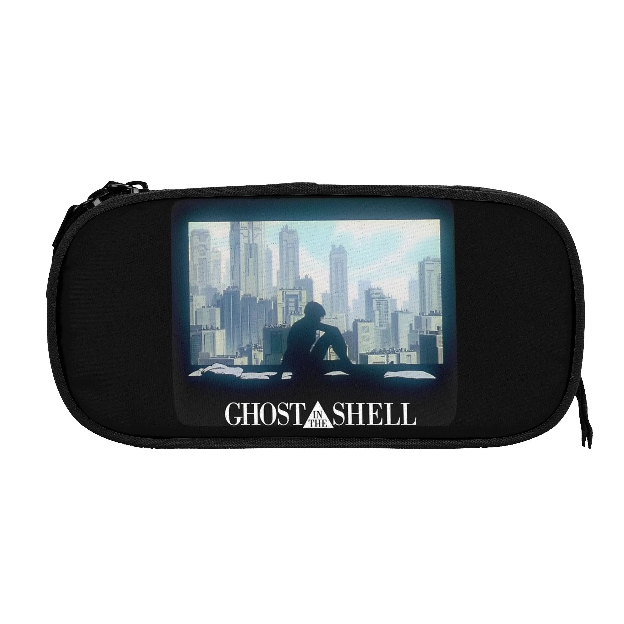 GHOST IN THE SHELL Cartoon Pencil Cases Cute   Pen Pencil Bags Kids Large Storage Students School Gift Pencilcases