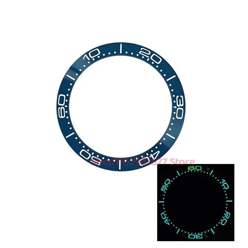 Accessori per orologi 38mm scala in ceramica anello inclinato ghiaccio lunetta luminosa numero inserto adatto per deflettori digitali Sea 300