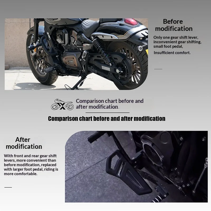 【Premium】For VOGE CU625 stepped on the gear lever front and rear