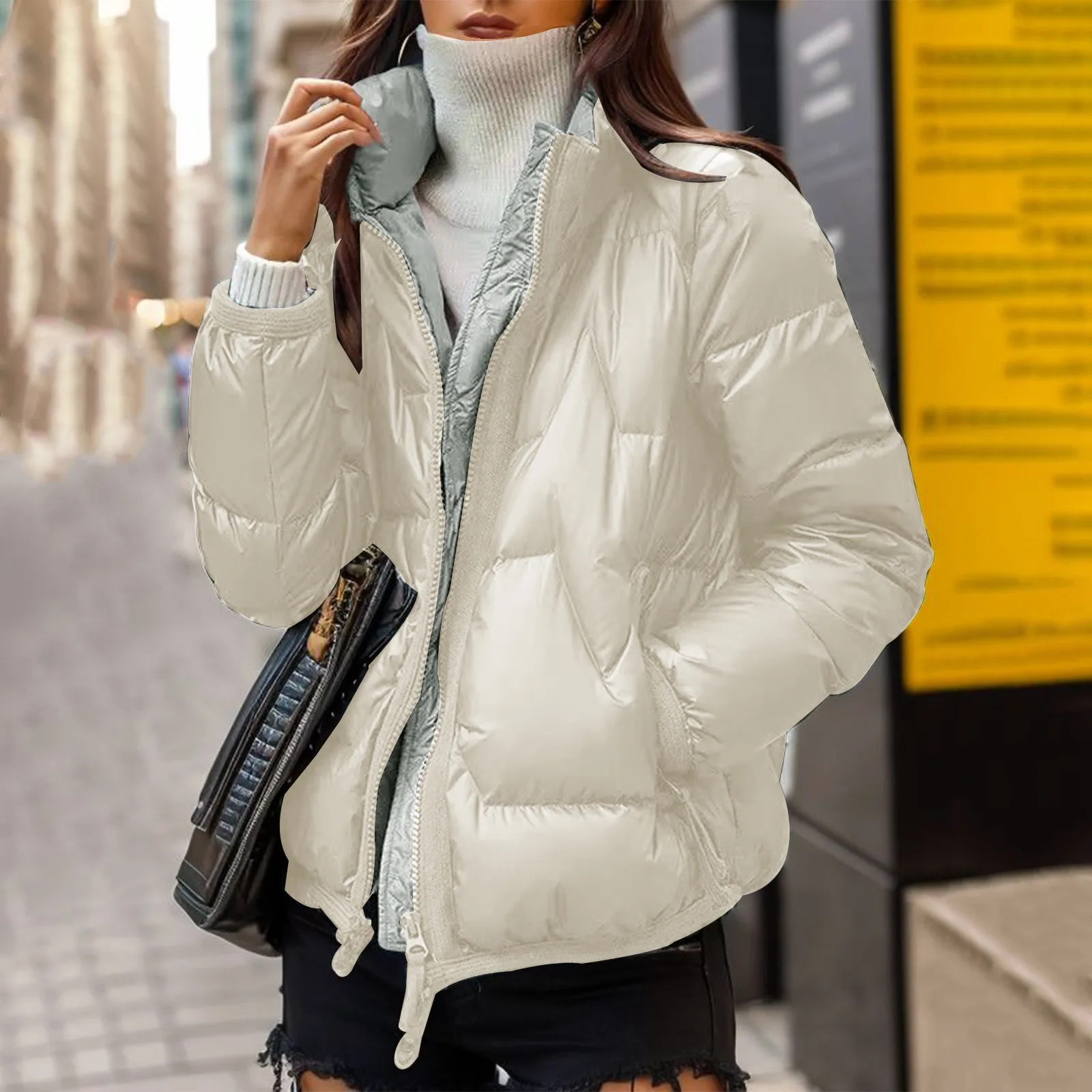 Women's Jacket Winter New Thickened Warm Cotton-padded Jacket 2024 Korean Style Loose Stand Collar Warm Parkas Winter Coat Women