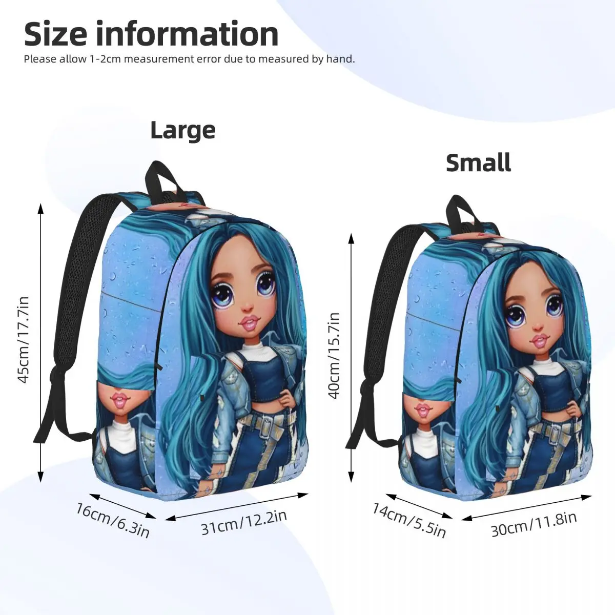 Regenbogen High Skylar Bradshaw Rucksack Middle High College Schüler Bücher tasche Teenager Leinwand Daypack Sport