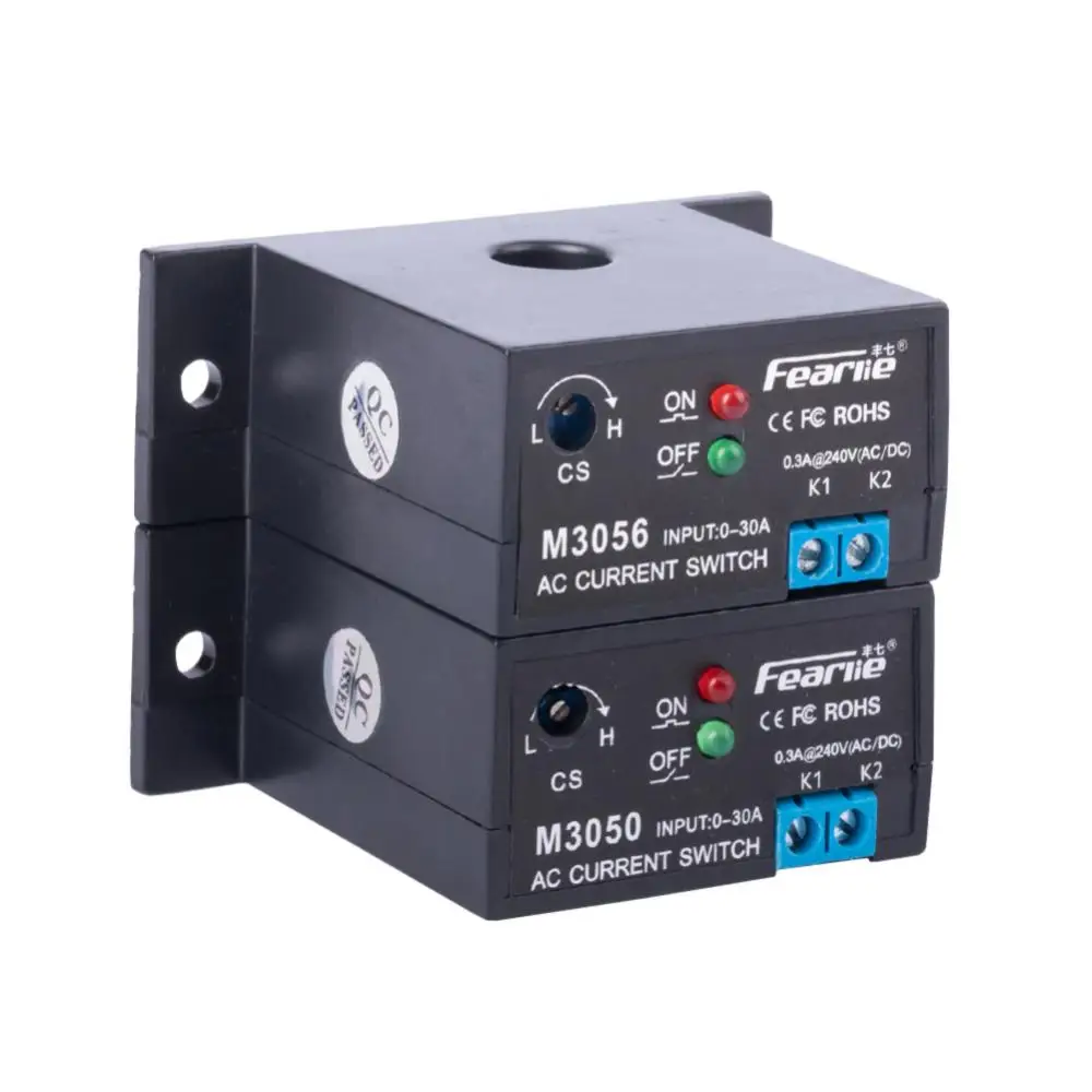 1/2/3PCS Current Detection Switch Induction Relay Adjustable Current 0.3A 240VAC/DC Self-Powered Sensing Switch Normally