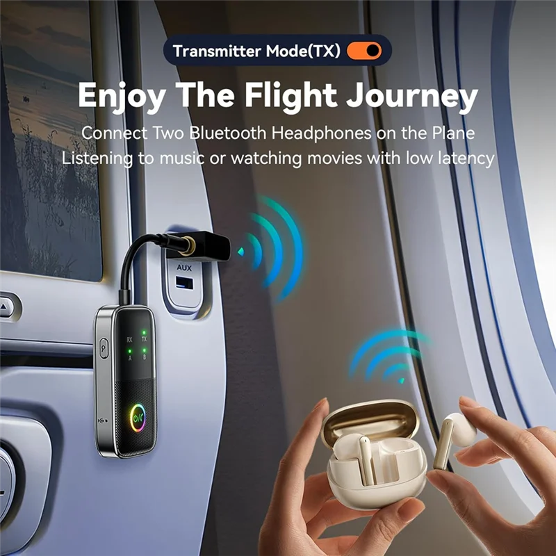 

AA60-Bluetooth-передатчик-приемник беспроводной Bluetooth-адаптер самолет Bluetooth-адаптер с низкой задержкой и HD для автомобильной домашней стереосистемы