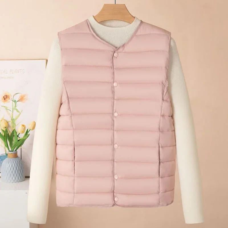 Gilet léger en duvet de coton pour femme, chemise courte climatisée, chaud, à bascule, nouvelle collection printemps-automne