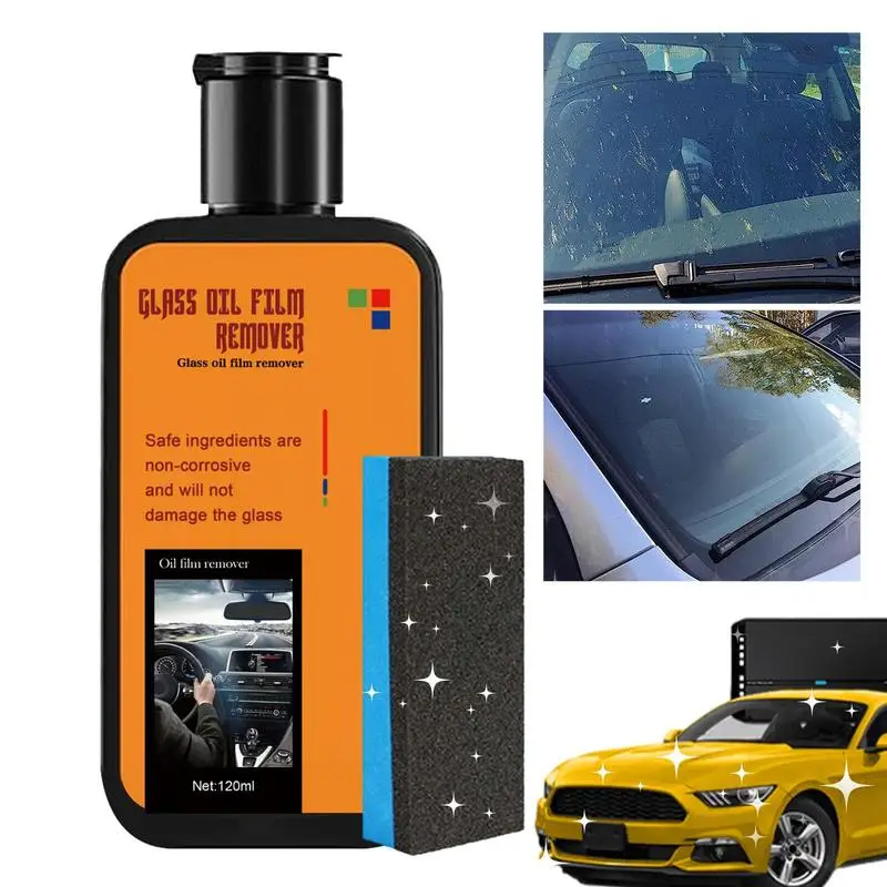 

Oil Film Remover For Car Window Window Film Remover 120ml Tree Sap Remover For Car Car Windshield Cleaner For Home And Auto