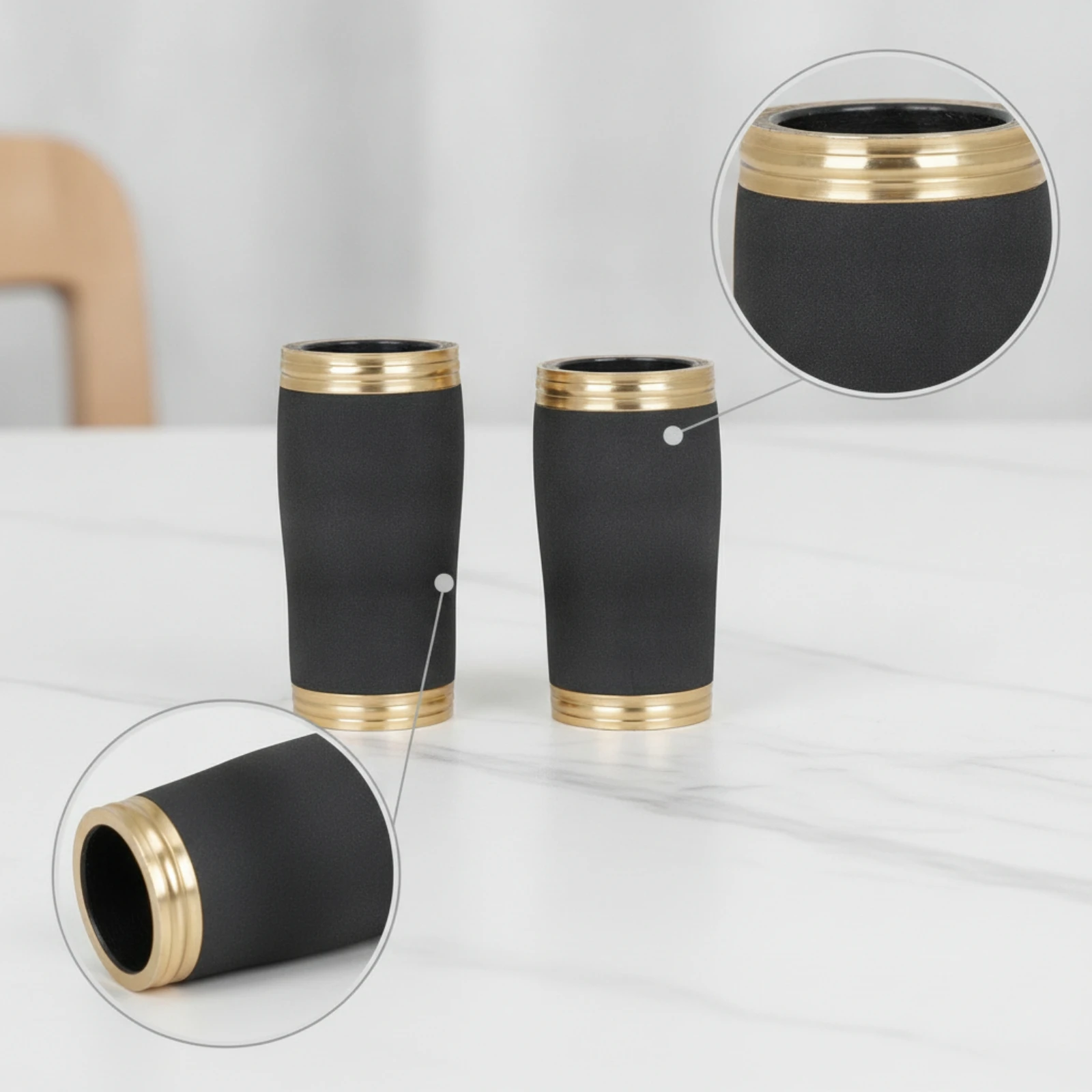 2 Pieces Clarinet Barrel Cylindrical Clarinet Barrel with Copper Fittings Woodwind Accessory Long-Lasting Instrument Easy