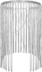 Ayliss Women Dress Belt Chain Full Rhinestone Crystal Fringe Belly Waist Belt Glitter Sparkly Dance Skirts Hip Belt