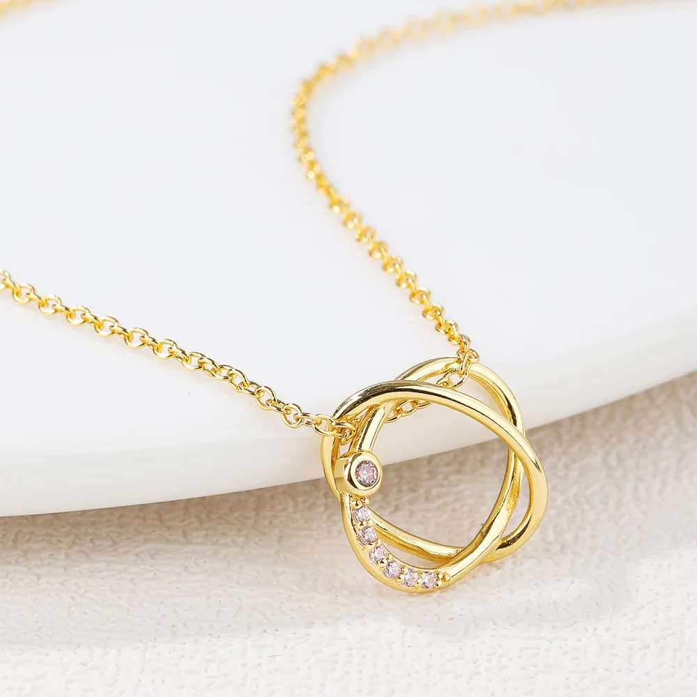 

Fashion Necklaces Crystal Zircon Hollow Round Fashion Pendant Chain Collar Necklace For Women Jewelry Wedding Party Gift