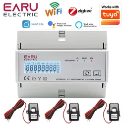 Tuya Smart Three-Phase Bidirectional Electricity Meter with WiFi & ZigBee for KWh Monitoring, featuring RS485 Interface AC 380V