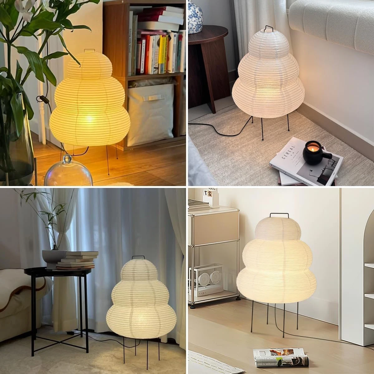 Lámpara de escritorio de papel de arroz japonés, estilo UE/EE. UU., lámpara de escritorio de papel de arroz, luz para el hogar, accesorios de iluminación para estudio y dormitorio, diseño decorativo