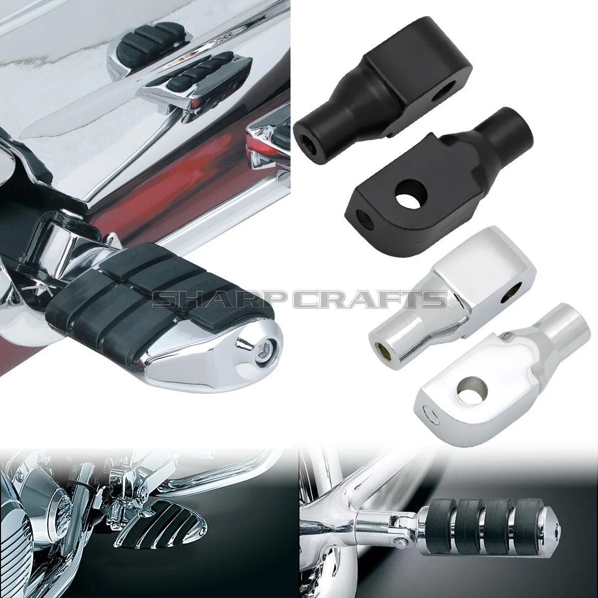For Honda Rebel 250 CMX250 1984-2016 CA250 Motorcycle Rear Passenger Foot Peg Mount Adapters For Highway Foot Pegs Footrests