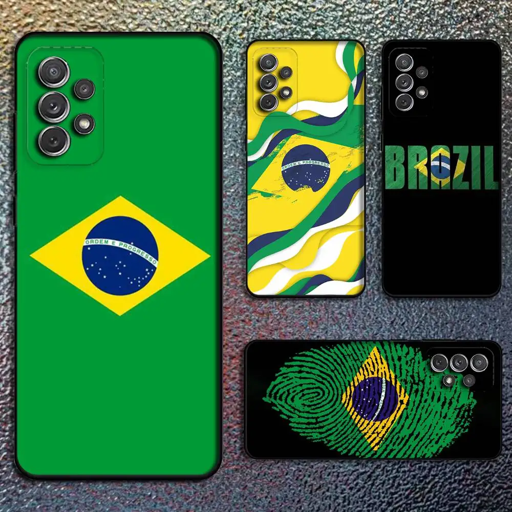 

Brazil Brazilian Flag Phone Case For Samsung S25,S24,S21,S22,S23,S30,Ultra,S20,Plus,Fe,Lite,Note,10,9,5G Black Cover