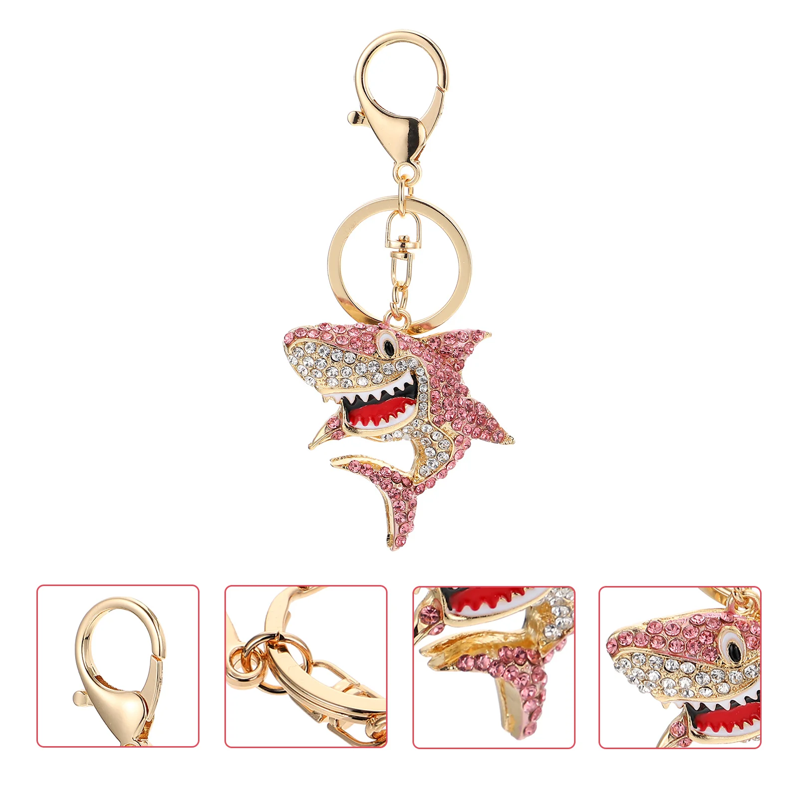 

Adorable Shark Shaped Chains Creative Handicrafts Keychain Pendants For Handbags Car Keys Unique Bag Ornament Hanging