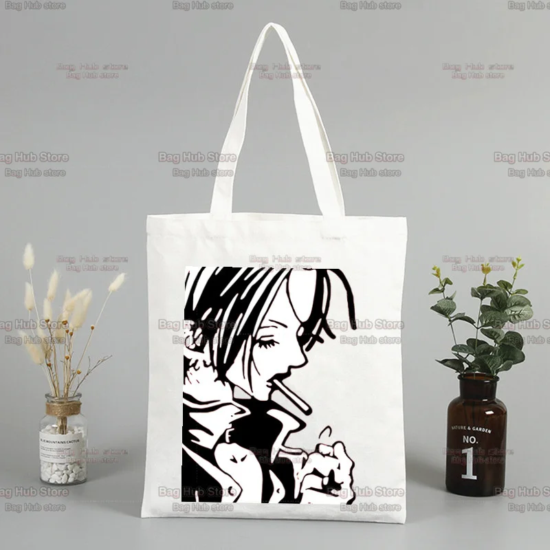 Nana Anime Print Canvas Bag borsa per la spesa per studenti universitari borse a tracolla borsa in tela riutilizzabile Eco Friendly