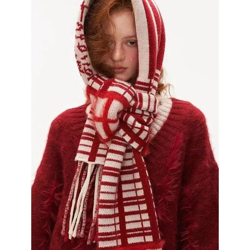 Sciarpa al collo allentata stile coreano Top twist con spalline per donna Autunno Inverno Nuovo stile maglione lavorato a maglia in stile straniero per abbigliamento esterno