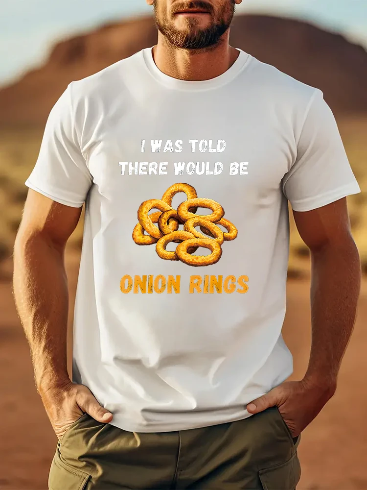 Vintage Onion Rings I'm Just Here For The Onion Rings T-Shirt Men's T-shirt  Man Tops New Men T shirt Tops Fashion Clothing