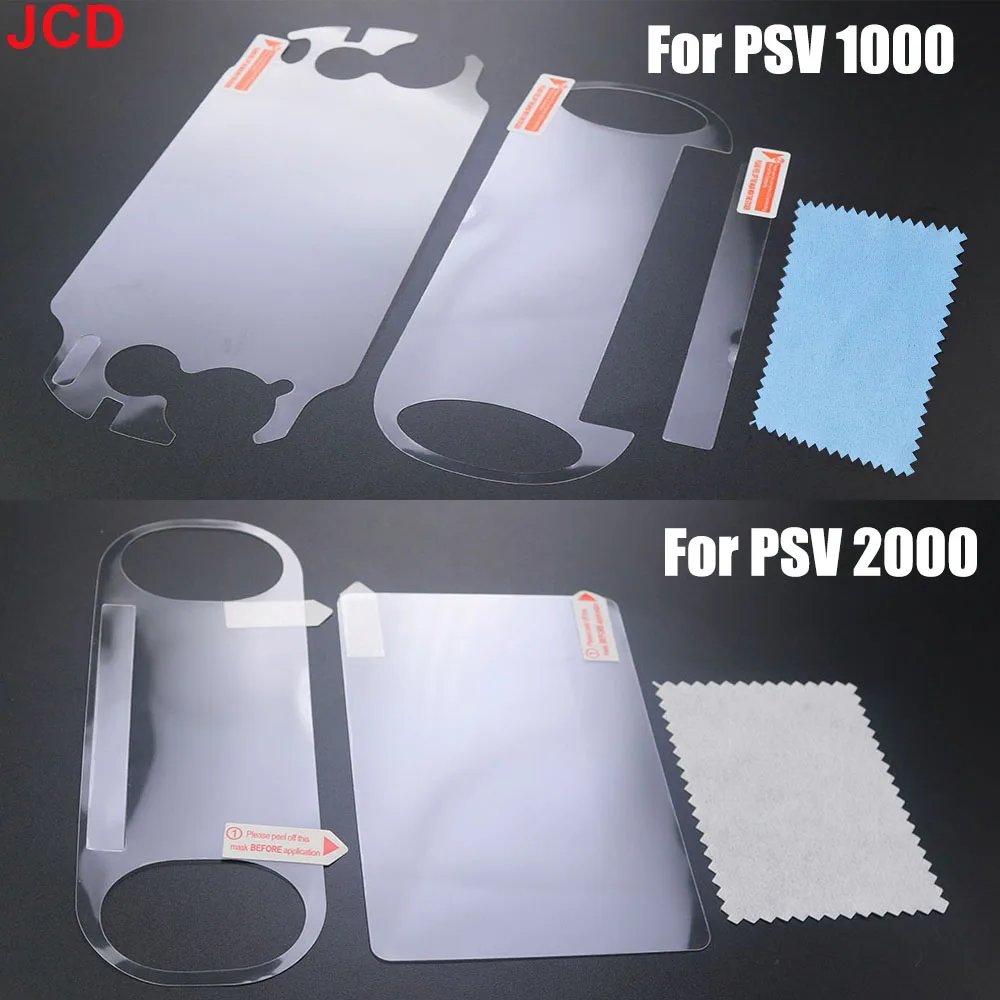 JCD 1 Pcs For PS Vita PSV 1000/2000 HD-Transparent Front and Back Screen Protector Film