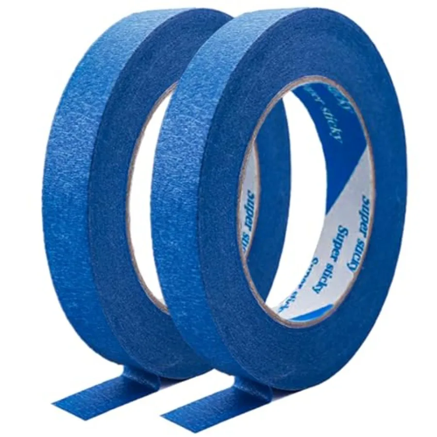 Painters Tape 1.2 Inch x 55 Yards Bulk Masking Tape for Wall Painting Automotive DIY Crafts Home Edge Finishing White 2 Rolls