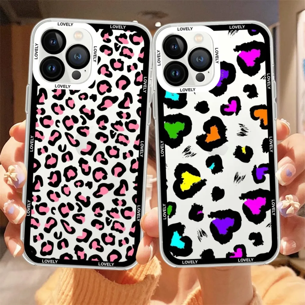 Spotted Leopard Phone Case For Samsung Galaxy S23 S22 S21 S20 S10 Plus lite Ultra Transparent Shell