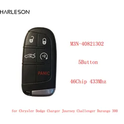 5 taste Smart Remote-Auto Schlüssel 433MHz für Chrysler Dodge Ladegerät Reise Challenger Durango 300 HITAG 2 46 chip m3N-40821302