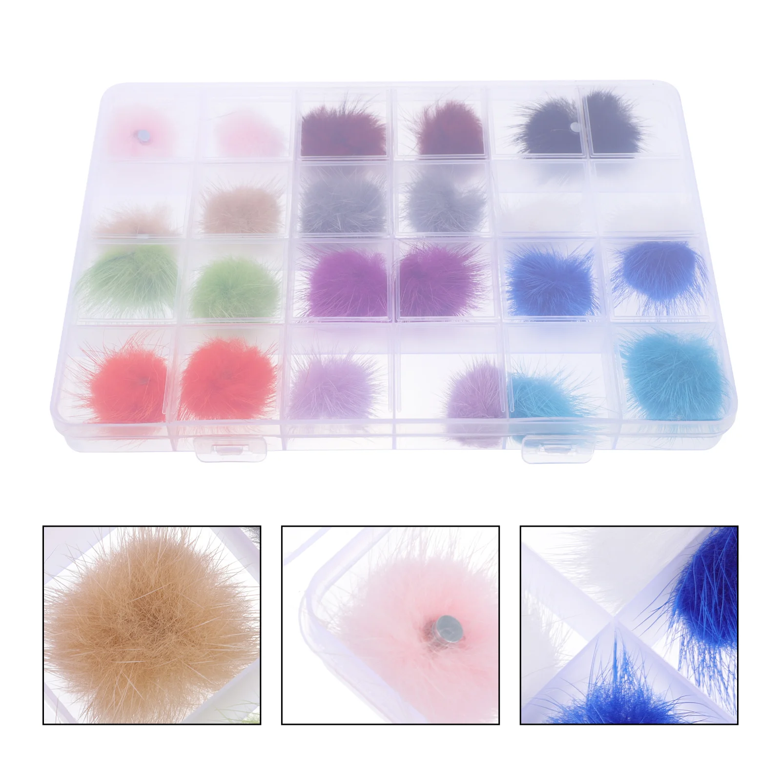 Nail Beauty Decoration Fluffy Ball DIY Key Fob Manicure Set Detachable Accessory Fleece Ornament Accessories