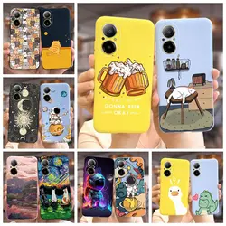 Realme C67 4G 케이스 RMX3890 귀여운 패션 만화 커버 Realme C67 C 67 RealmeC67 4G Fundas Coque 용 소프트 실리콘 전화 케이스
