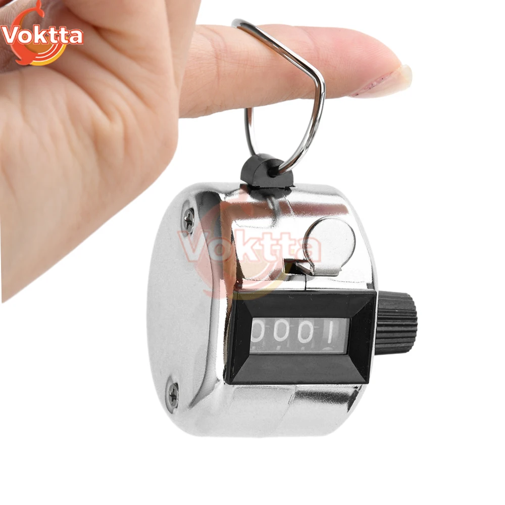 Mini Metal Handheld Tally Counter 4 Digit Number Count Clicker Manual Mechanical Counter Golf Clicker Training Counter