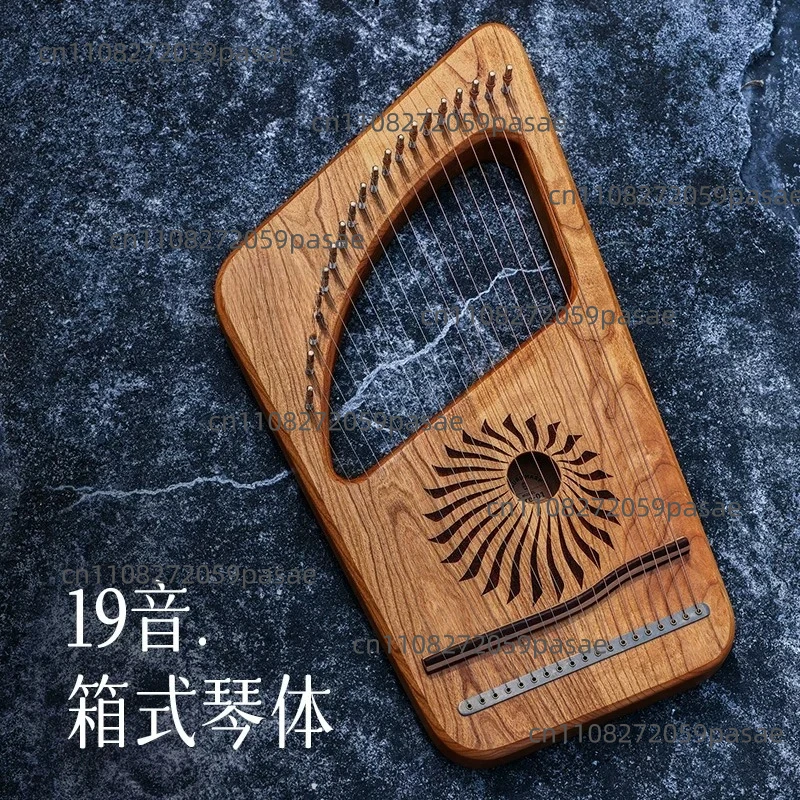 

19-струнная лира для начинающих, 7-тонная малая арфа, нишевый музыкальный инструмент, портативная, легко осваиваемая, в наличии