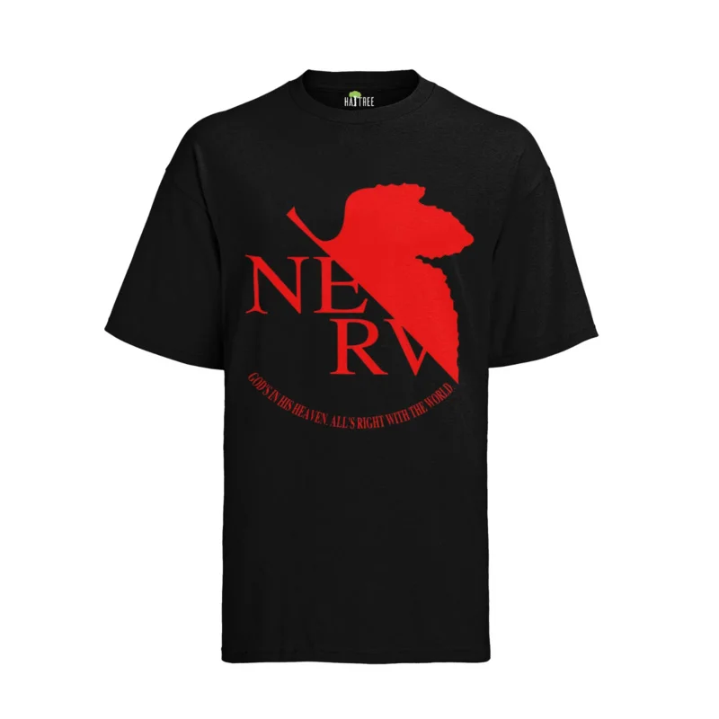 Evangelions Nerve Logo Symbol Angel Anime Manga Geek Nerd Mens T-Shirt Man