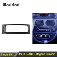 Fascia de Radio 1 Din para RENAULT Megane I 1996-2002 Scenic 1996-2003 GPS DVD estéreo Panel montaje en tablero instalación Kit de molduras marco