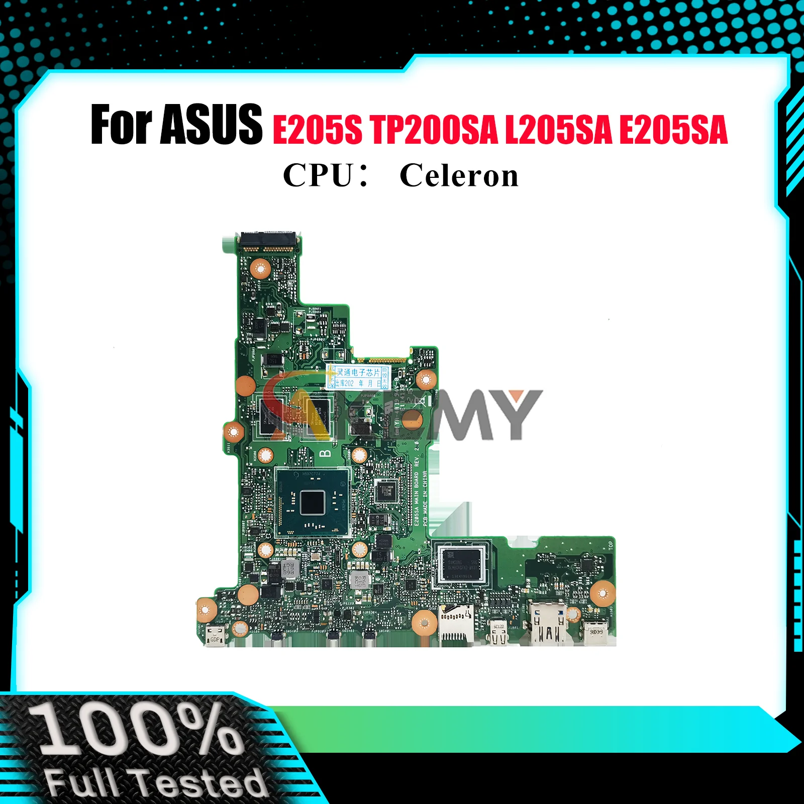 

E205SA Материнская плата для ноутбука ASUS EeeBook TP200SA E205S E205S E205SA L205SA Материнская плата для ноутбука с процессором Celeron 104% протестирована ОК