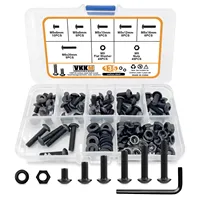 VKKM M5 Carbon Steel Screw Combination Set, 135 Pieces Covering Multiple Sizes,Hot-Promoted for Equipment Assembly and Fastening