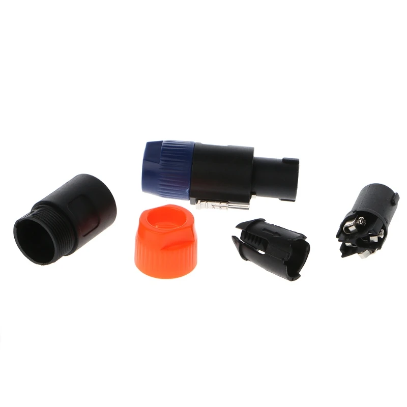 Conector macho Speakon, conector cable Neutrik tipo NL4FX o 4 polos y 4 pines