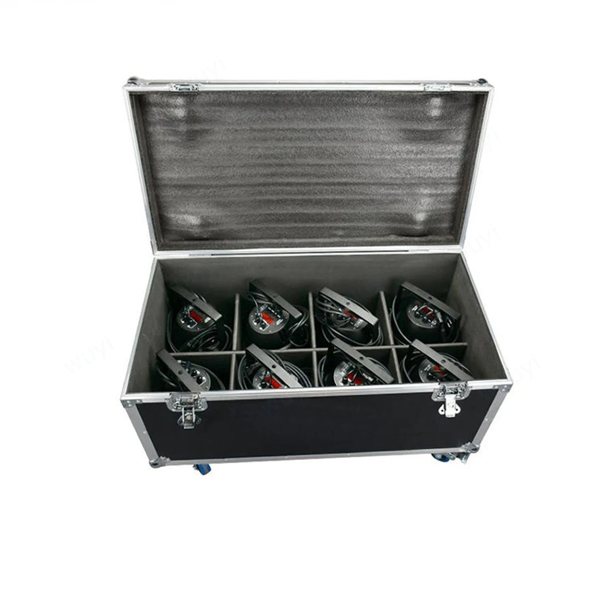 Aluminum Flight Case Lighting Wire Trunk Flightcase Storage Box Flycase Amplifier Bass Shockproof Box Sizes Customizable