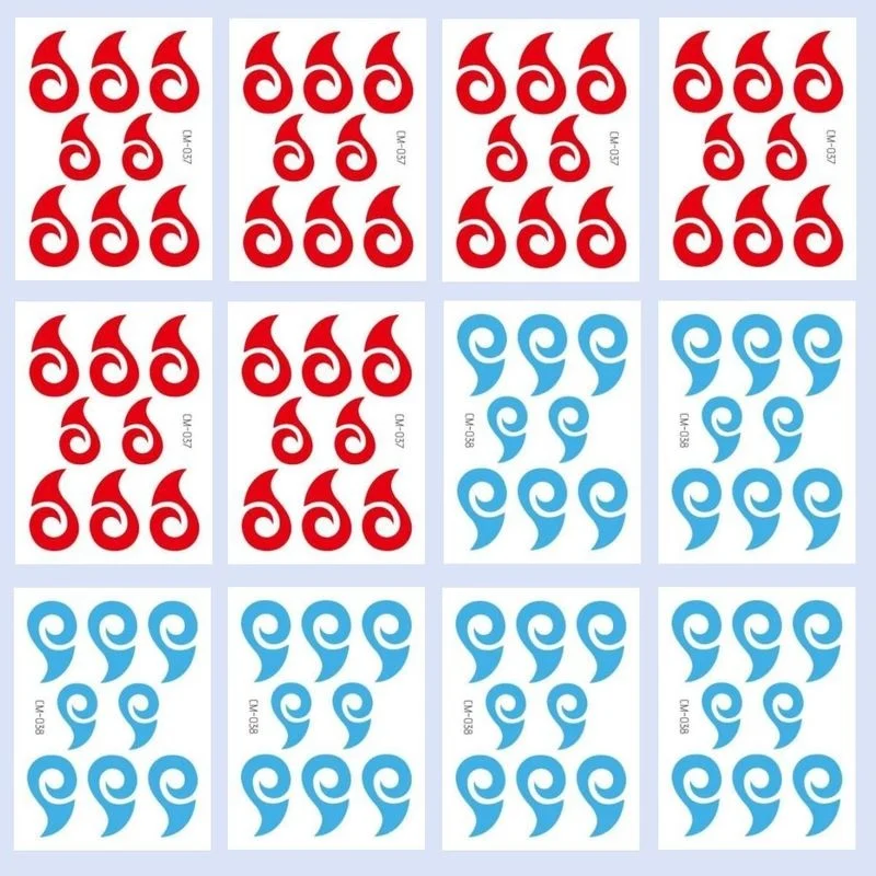 Naklejka Tatuaż Nazha ForeTattoo Długotrwała Niebieska Wodoodporna Anime Cosplay Brwi Centralny Wyrocznia Figurka Akcji Zabawka Kolekcjonerska