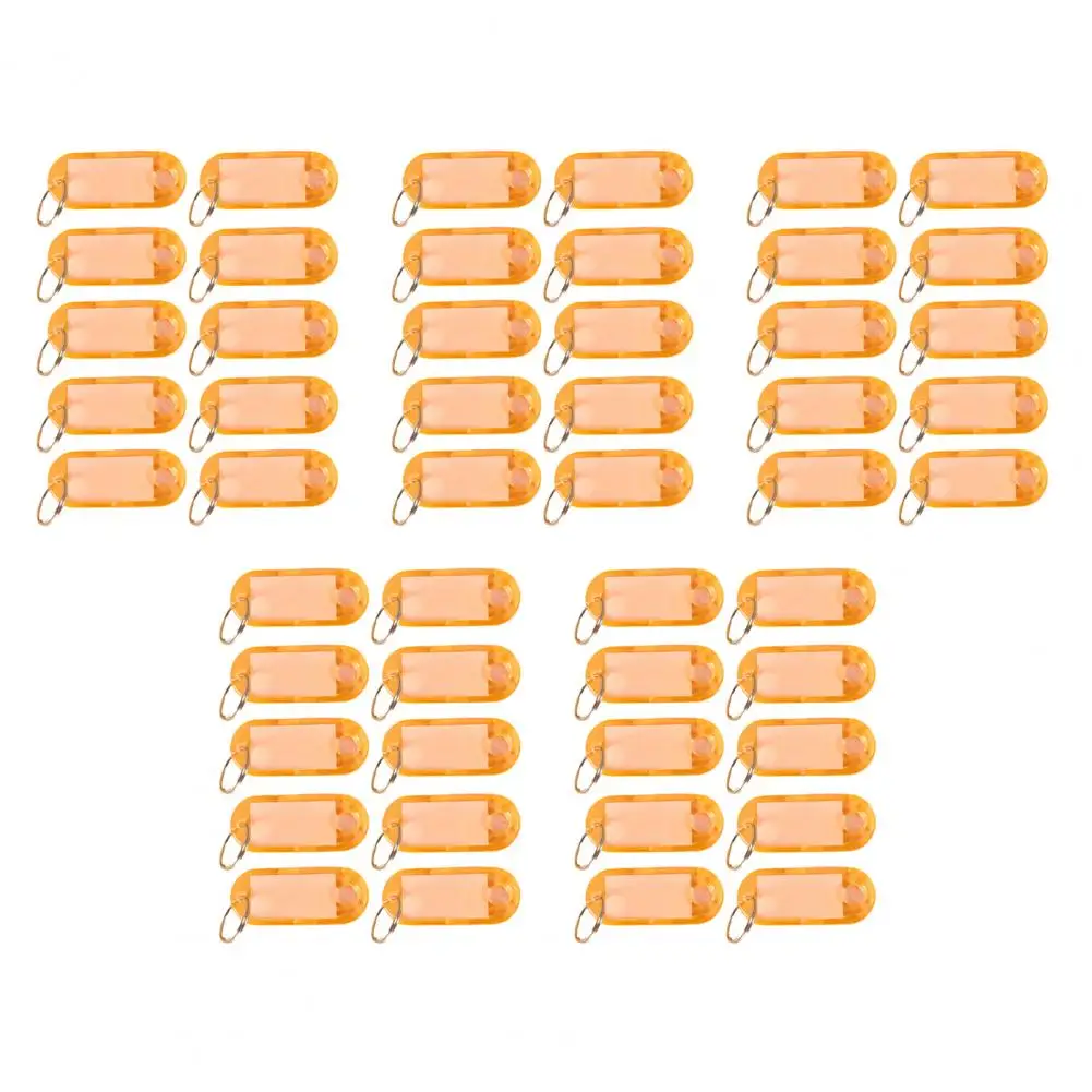 50Pcs Waterproof Key Tags Blank Label Anti-Scratch Protective Cover Color Coded Organizer