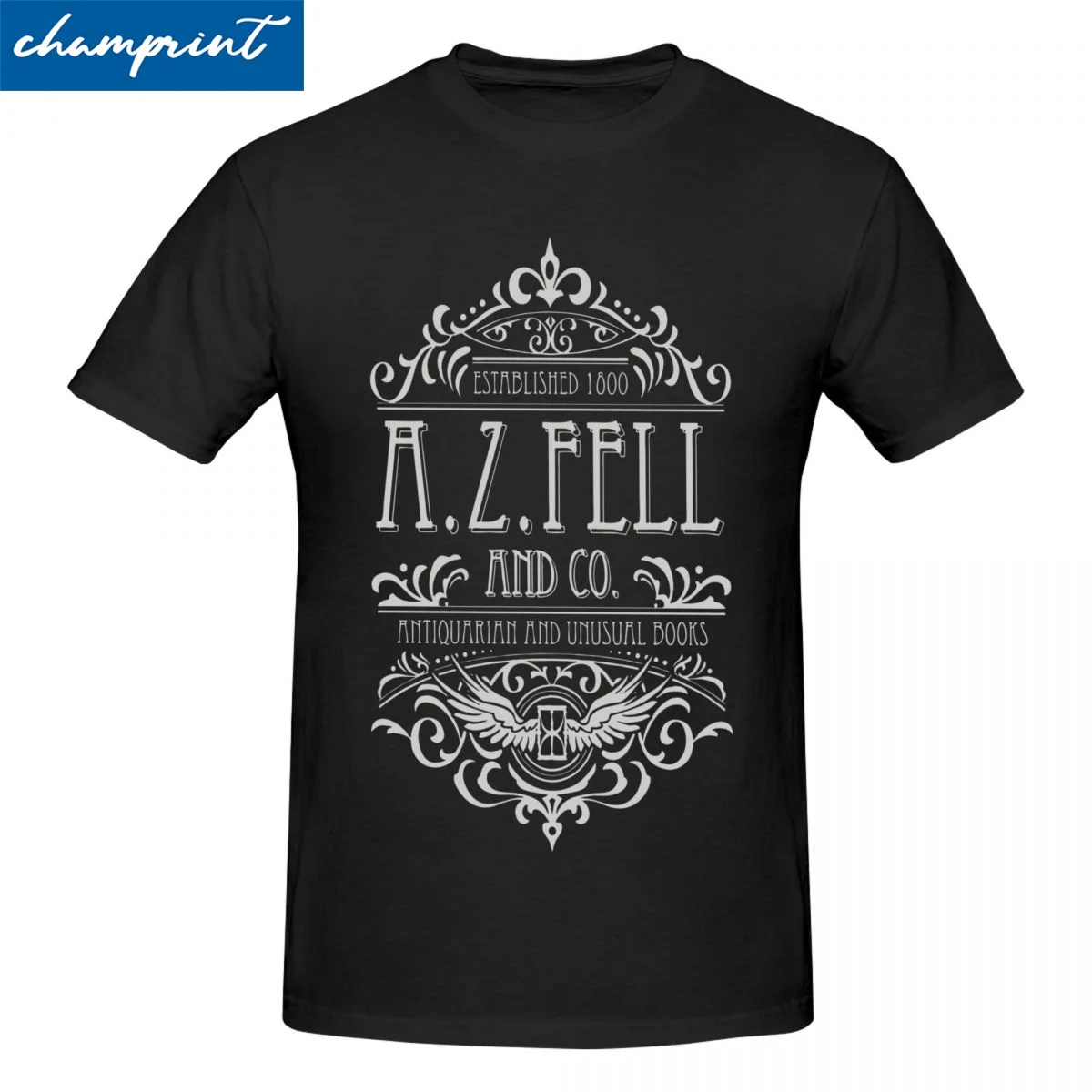 A.Z. Fell Book Shop T-Shirt Men Women Good Omens Ineffable Aziraphale Crowley 100% Cotton Tee Shirt Short Sleeve T Shirts Tops